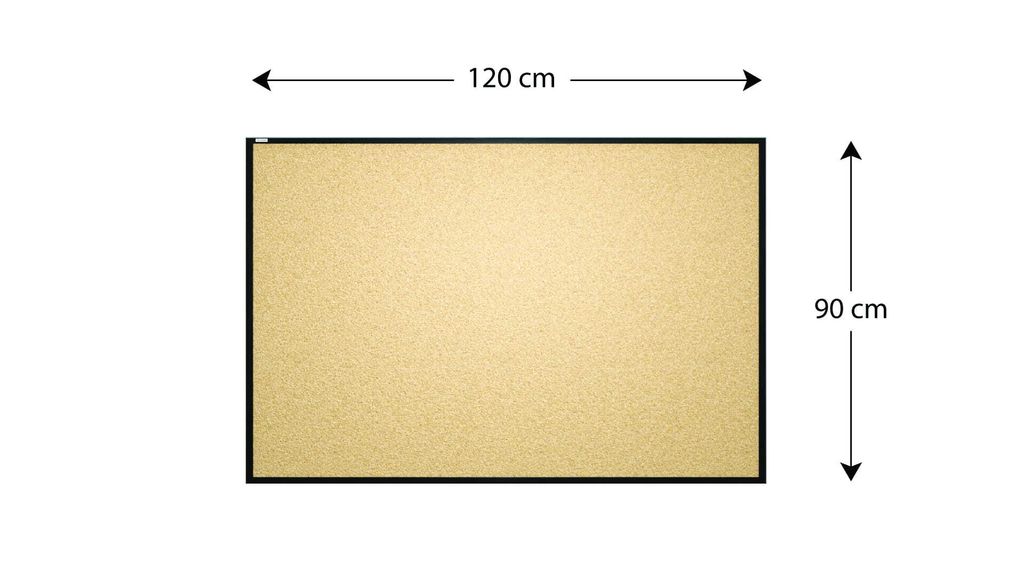 Korková nástěnka v černém dřevěném rámu 120x90 cm Obrázek produktu 13