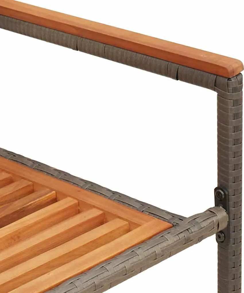 Set 2 Sedie Giardino vidaXL Grigio Marrone - Arredo Esterno Moderno - 8