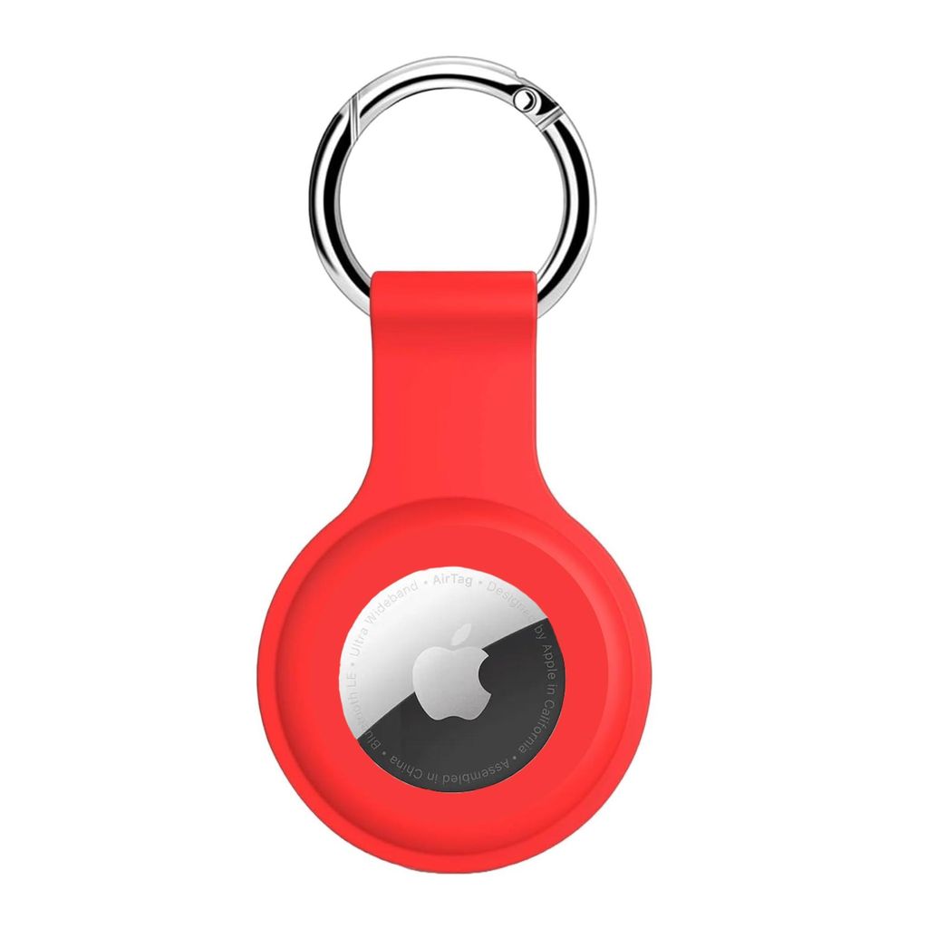 AirTag Anhänger Rot – AirTag Schlüsselanhänger / Hülle – Silikon Cover Case für Apple AirTag