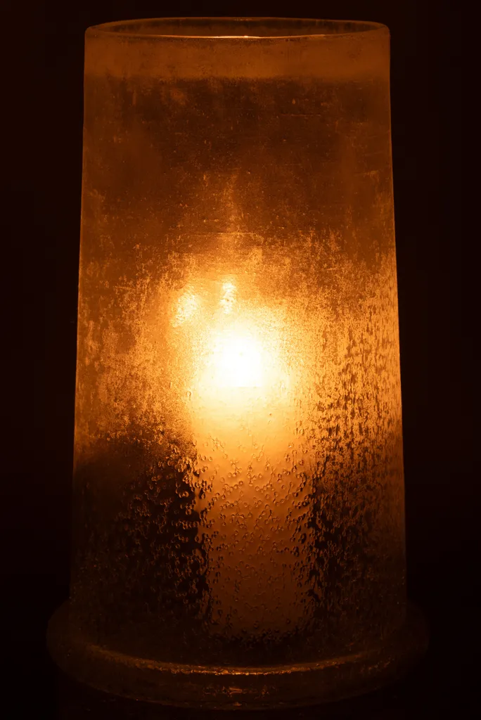 Grand Photophore en Verre Blanc Dépoli Style Scandinave - Modèle XL