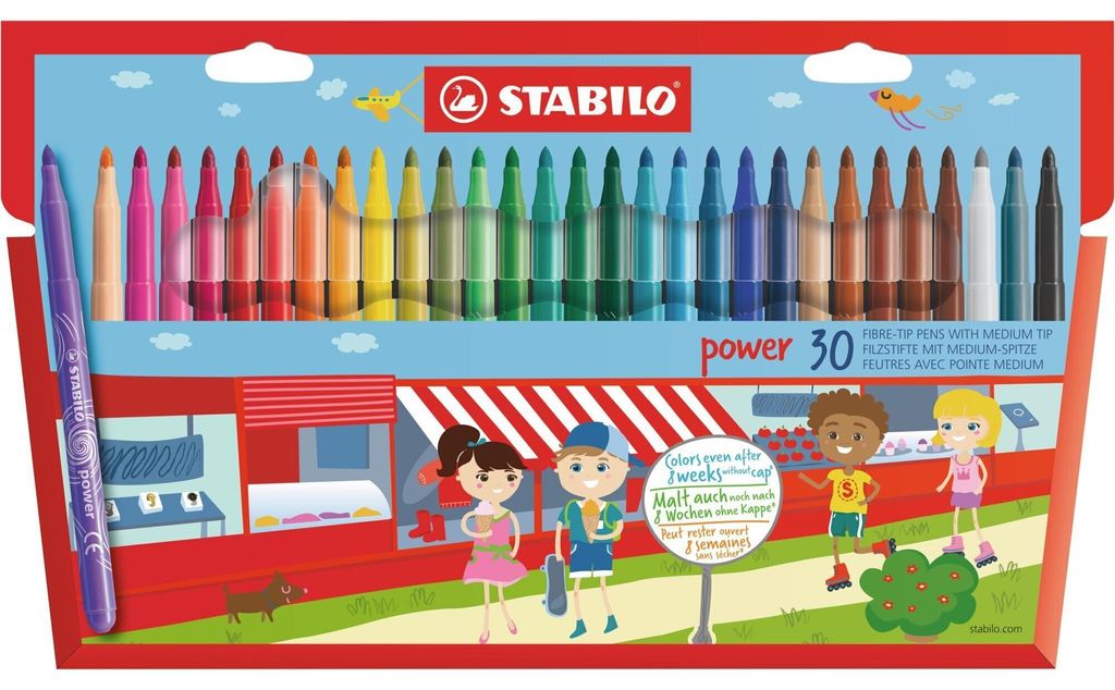 STABILO Filzstift -  power - 30er Pack - 30 verschiedene Produktbild 