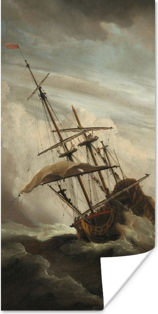 MuchoWow® Poster Ein Schiff auf offener See während eines Produktbild 