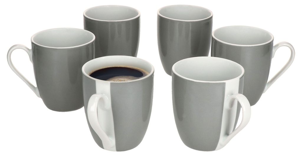 sada 6 hrnků na kávu Variant Grey 350ml barevné porcelánové Obrázek produktu 