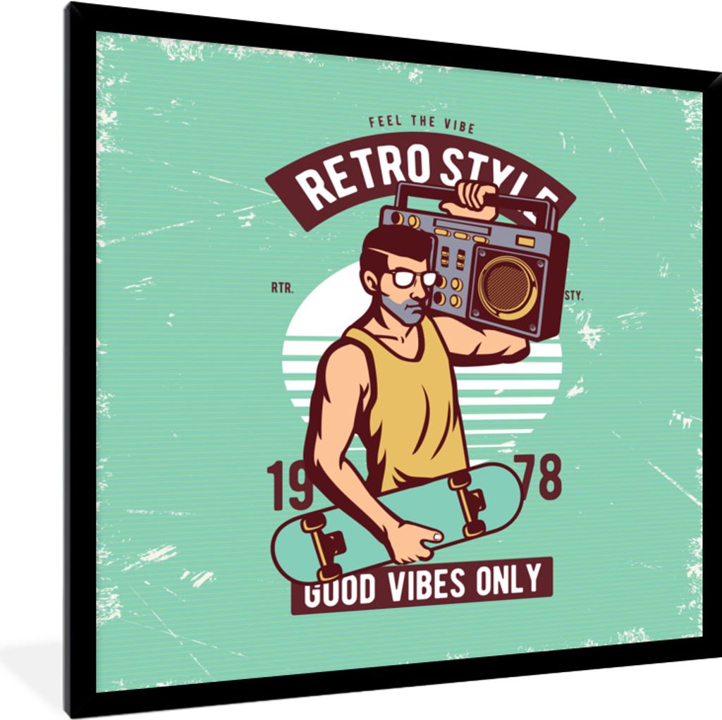 MuchoWow® MuchoWow® Gerahmtes Poster Radio - Mann - Produktbild 