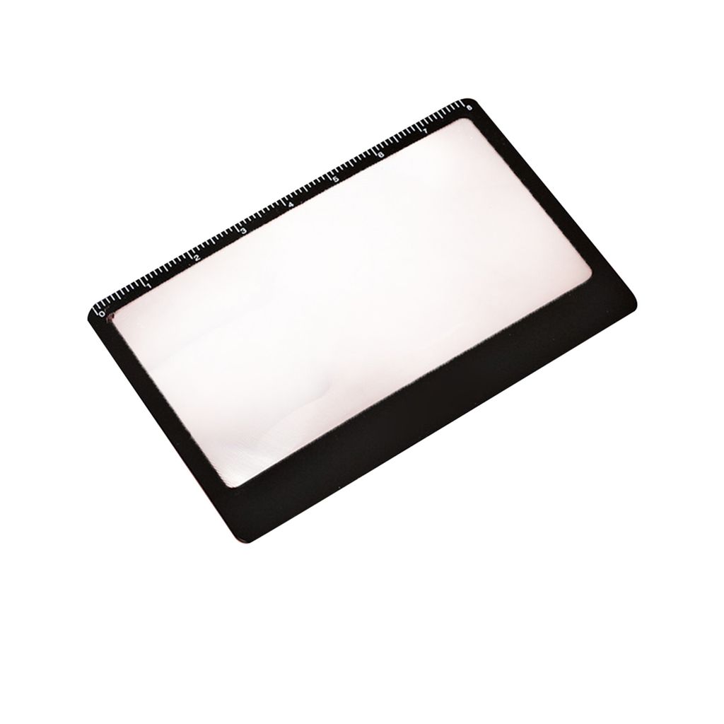 Tragbarer 3x Kartenstil ultra-dünner Klarheit Vergrößerungsglas-Lesen Lektüre für Outdoor-Schwarz