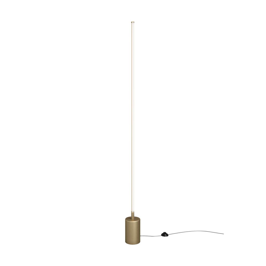 LED Stehlampe Metall Dimmer 145 cm in Messing länglich mit Farbwechsel 3000-6000 K 2600 lm Modern
