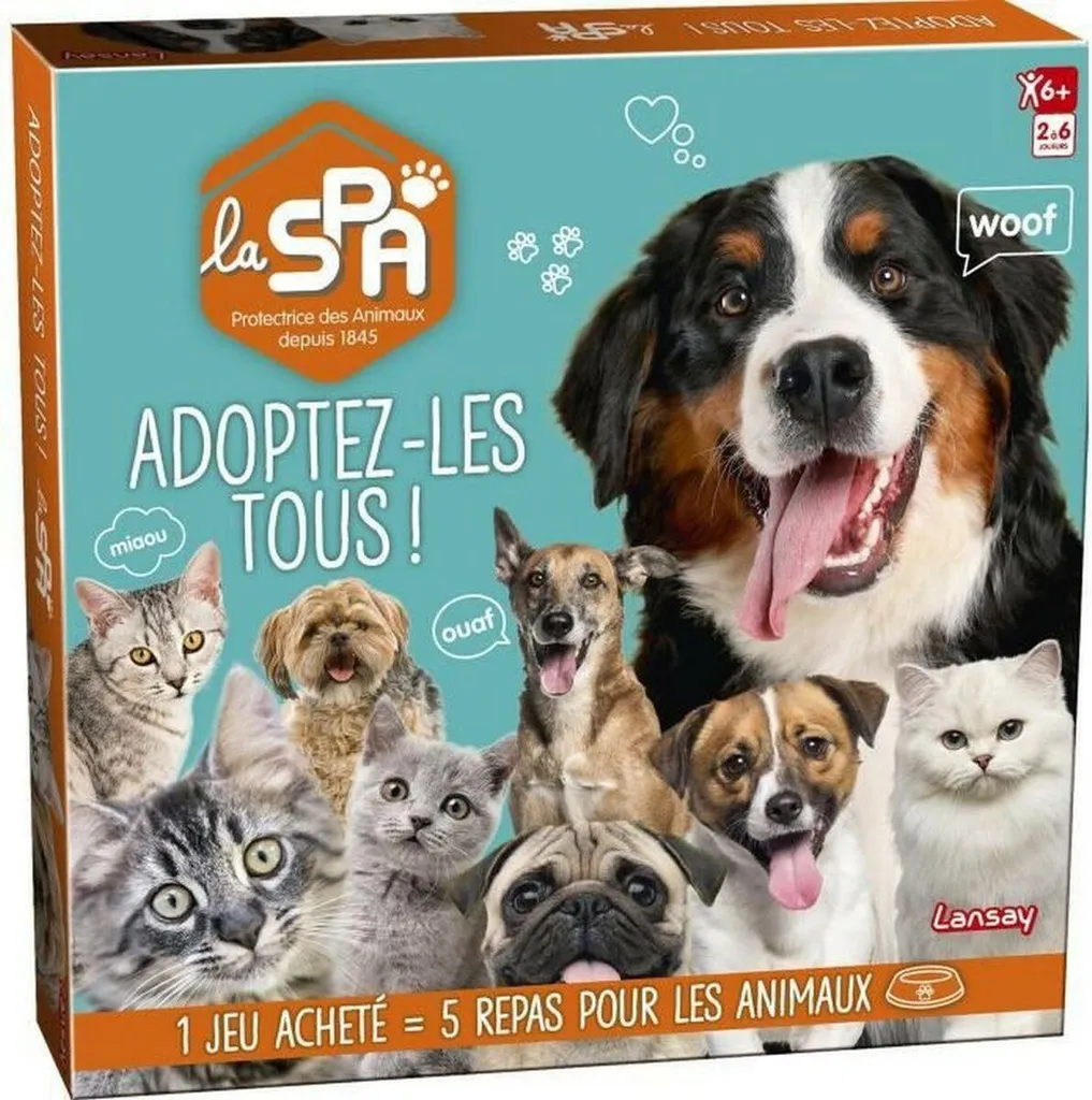 Activité Famille : Jeu SPA Adoptez-les Tous Lansay pour 2-6 Joueurs
