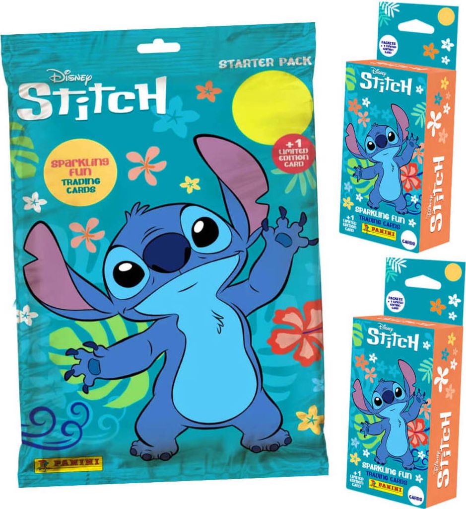 Stitch Karten - (2025) Stitch Trading Cards Sammelkarten - 1 Starter + 2 Blister