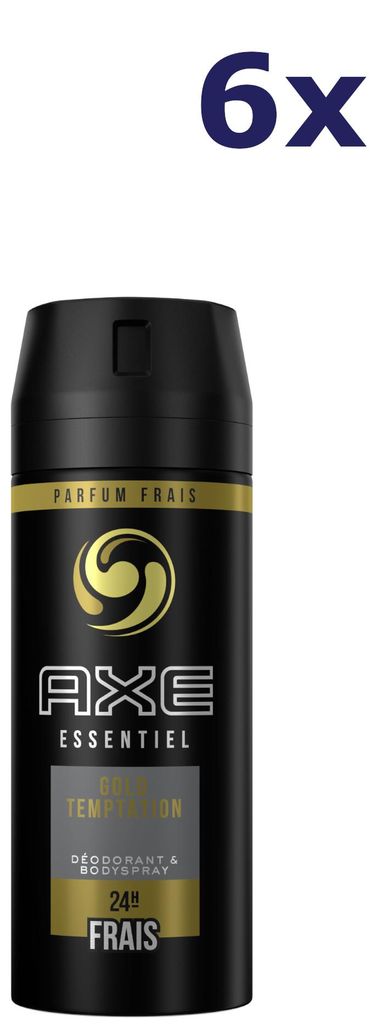 6x Axe 150ml deodorant Gold Temptation
