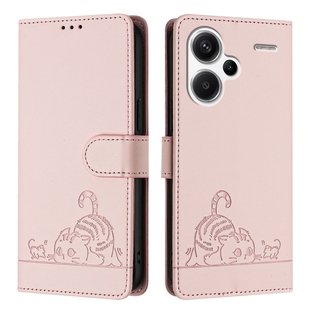 Klapphülle Für Xiaomi Redmi Note 13 Pro+ 5G – PU-Leder, Magnetisch, Mit Ständer Und Kartenfächern | Rot, Stoßfest