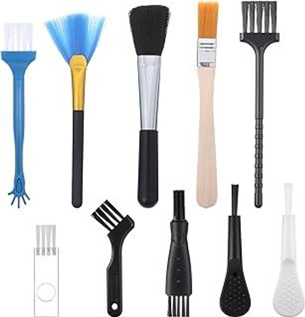 Bewudy 10 Stück Antistatische Bürste Reinigungsbürsten Set, Nylon Computer Reinigungs Set Tragbare Tastaturbürste Computer Reinigungsbürste F...