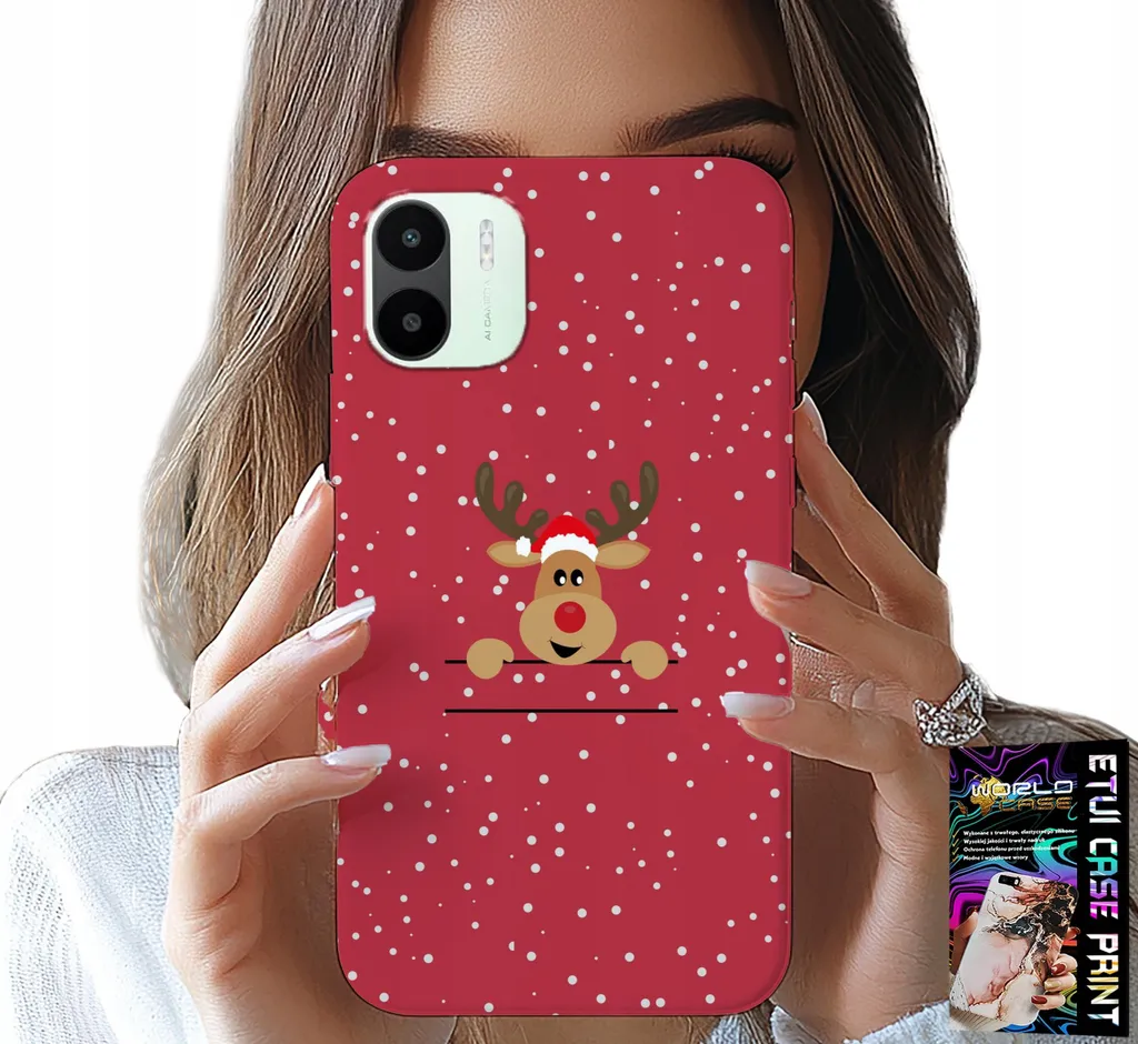 Regalo Natale Xiaomi Redmi A1: Cover Renna + Vetro Temperato