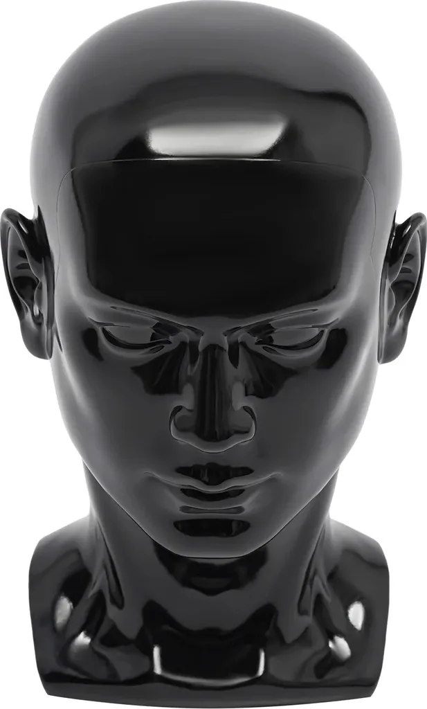 Tête de mannequin noir incassable et tête d'affichage facile à nettoyer