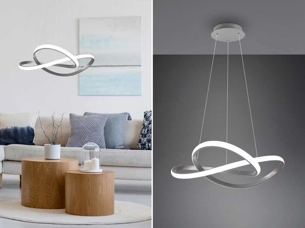 Reality Leuchten Led Hängelampe Pendelleuchte Lampe Nickel Matt Eisen 60 Cm876