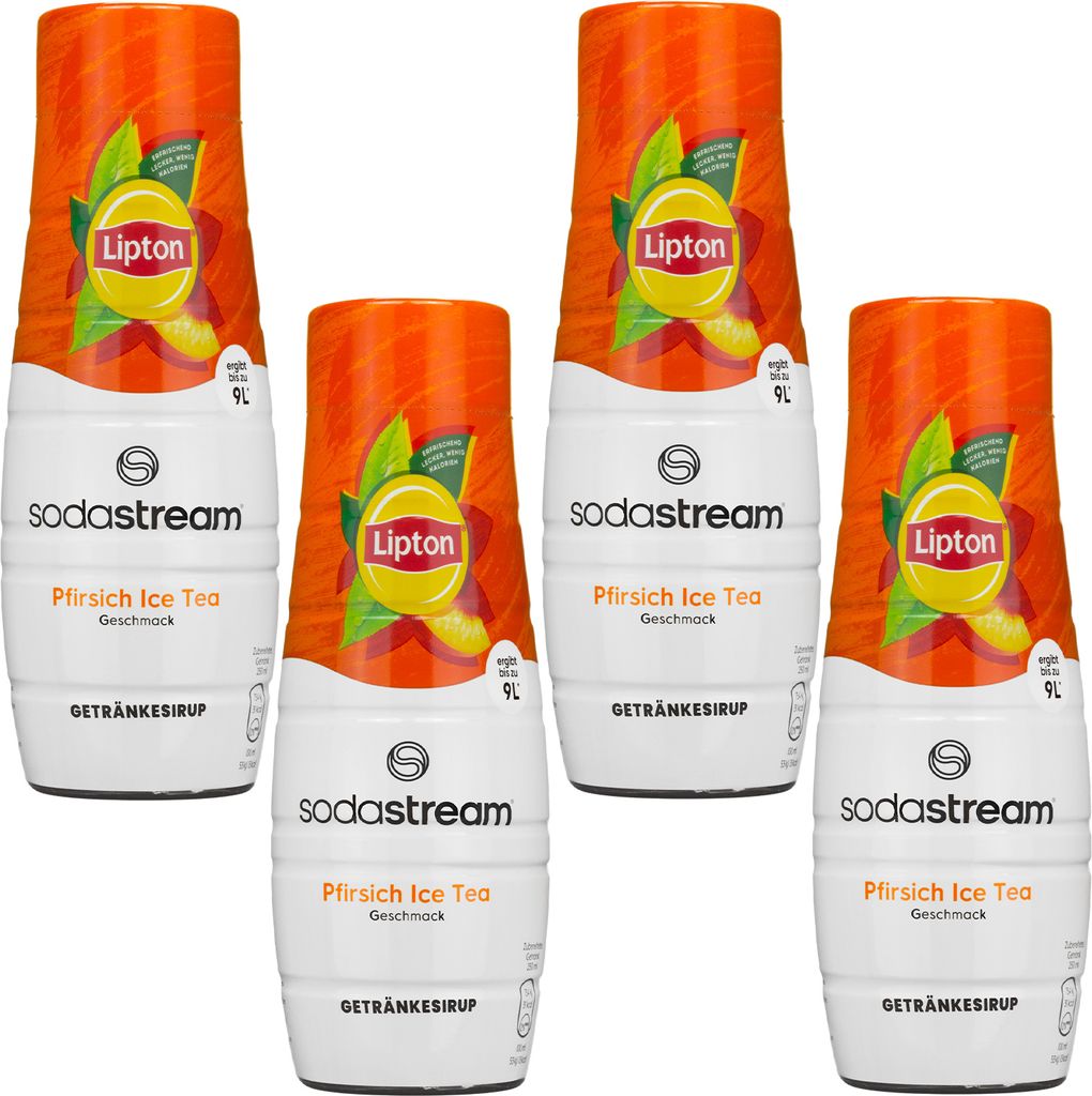 Lipton Eistee Sirup Sodastream Pfirsich 4x440ml Konzentrat Getränkesirup