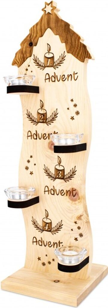 Adventaufsteller aus Zirbenholz