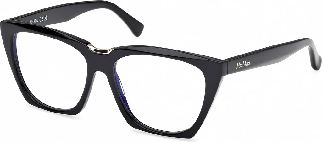 Max Mara MM5188-B Lunettes de vue noires en acétate - Finition Shiny