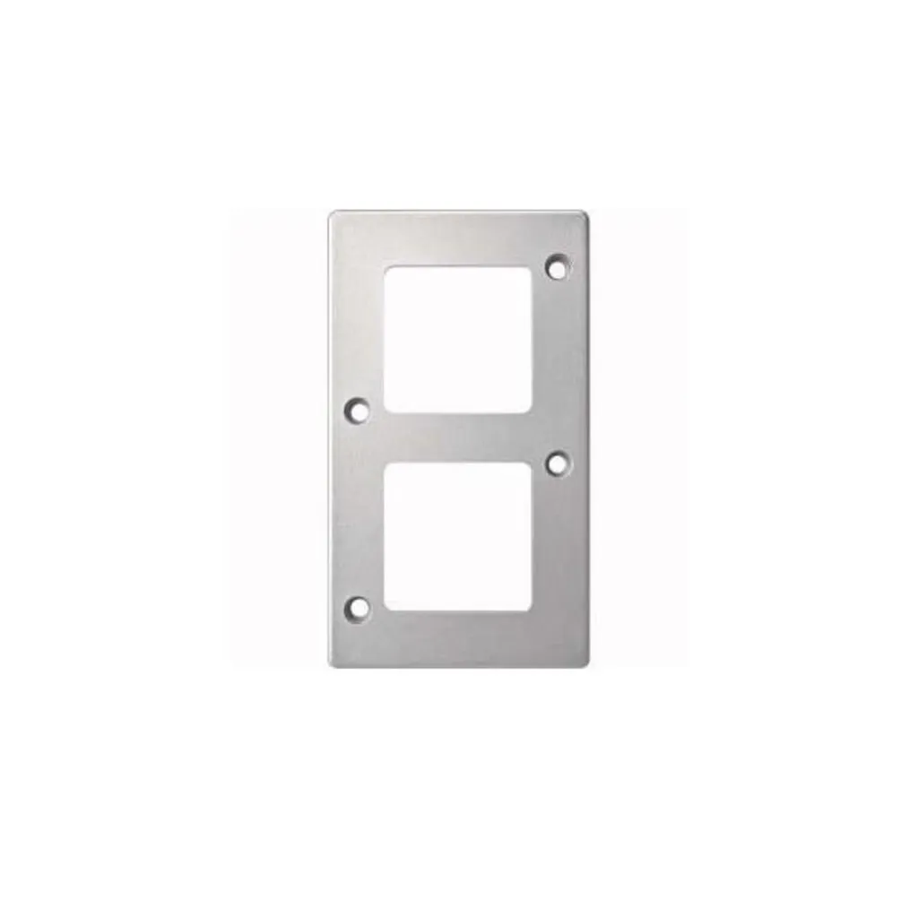 Merten 480260 Plaque de Finition 2 Postes Argent pour Interrupteur
