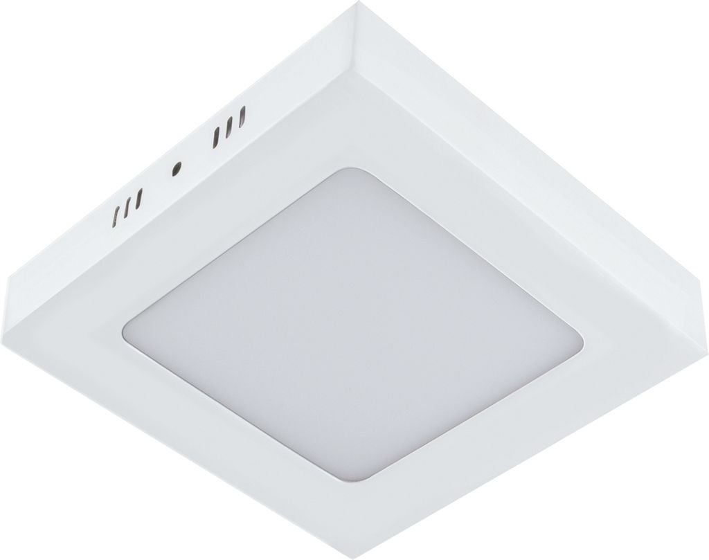 LED Deckenleuchte Aluminium B: 12 cm Weiß quadratisch 4000 K neutralweißes Licht 580 lm Deckenlampe