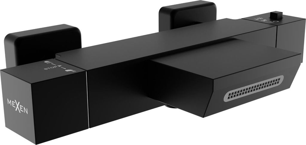 Mexen Cube rubinetto termostatico da vasca, nero - 77360-70 Immagine del prodotto 