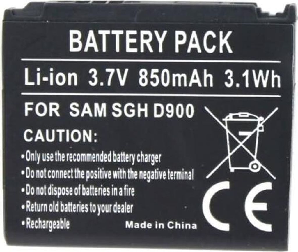 Akku für Samsung AB503442CU Li-Ion 3,7 Volt 700 mAh schwarz.