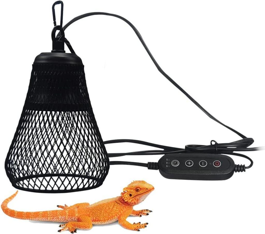 Wärmelampe für Reptilien – 50W Heizspot mit Timer & Dimmer, für Schildkröten & Terrarium, steuerbare Wärme & Lichtstärke