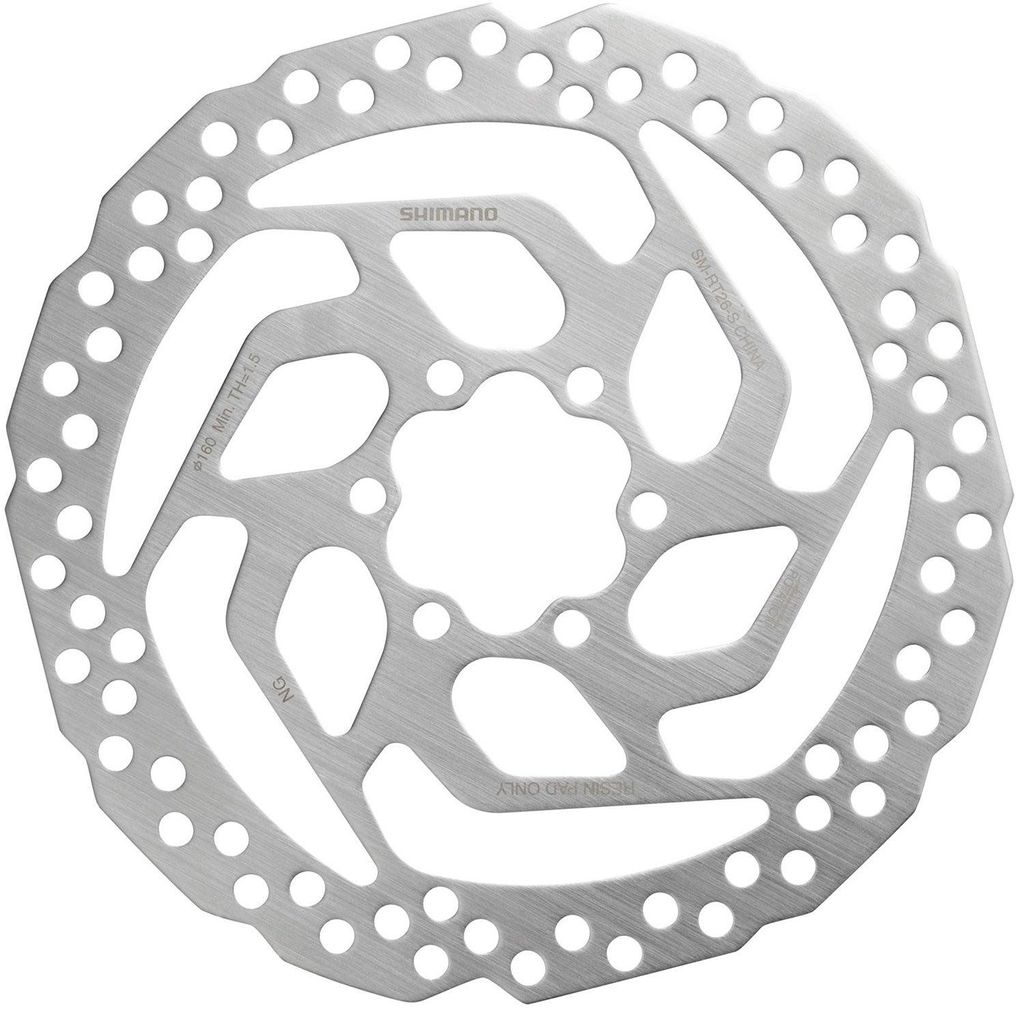 SHIMANO ES-MRT26S Disque de frein 160 mm, 6 trous, argenté Image du produit 