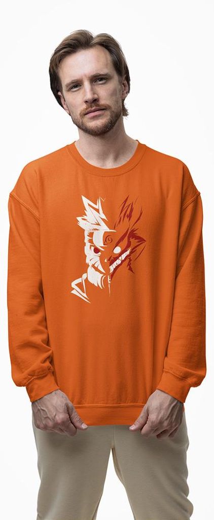 D&B Design Uni Pullover SWAN00007 Naruto Orange-Größe L