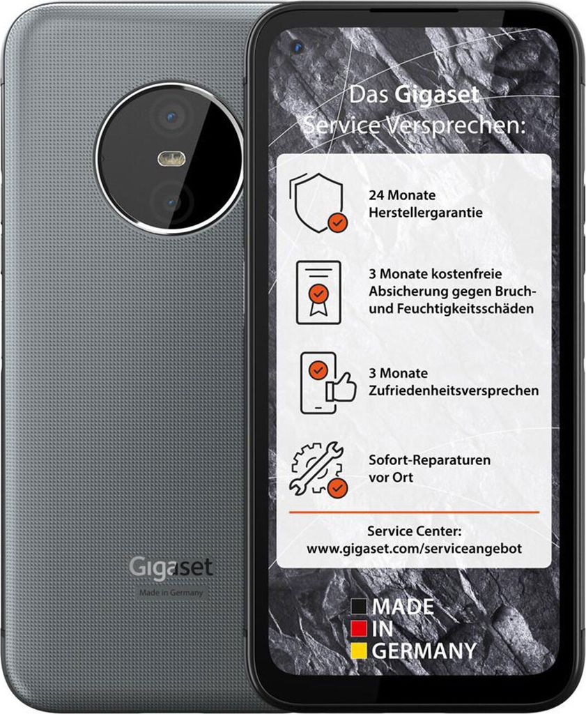 Gigaset GX6 - Outdoor Smartphone 5G - Militärstandard - staub- & wasserdicht IP68 - 6,6" FHD+ Display mit Gorilla Glass - 128GB+6GB RAM - 50MP Kam...