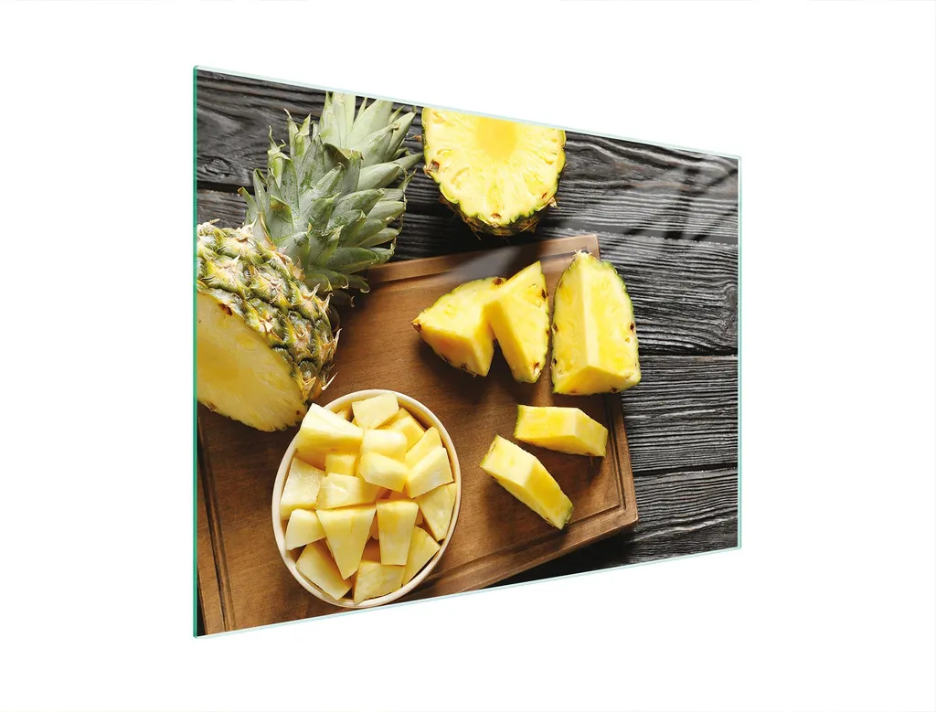 Piastra Vetro Multiglass 30x22 cm Tagliere Coprifornelli Ananas