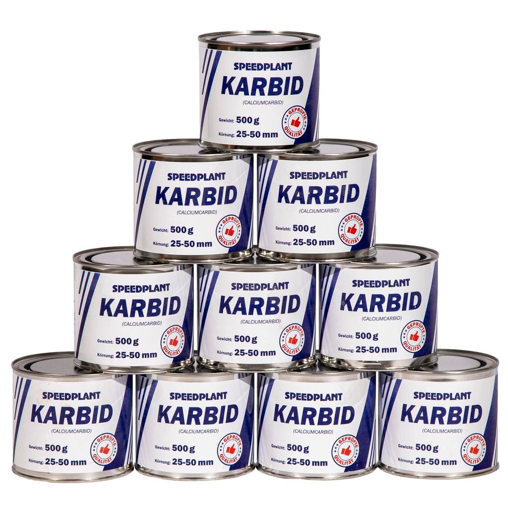 Karbid 5 kg (10x 500g) - Carbid Kabit Kabitt karbitt Karbit Karbid Extra Große Körnung 25-50mm - 10 Dosen