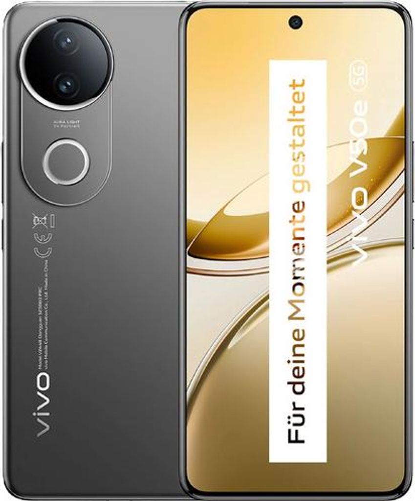 Vivo V50e DS 5G 8+256GB satin black - 256 GB Produktbild 