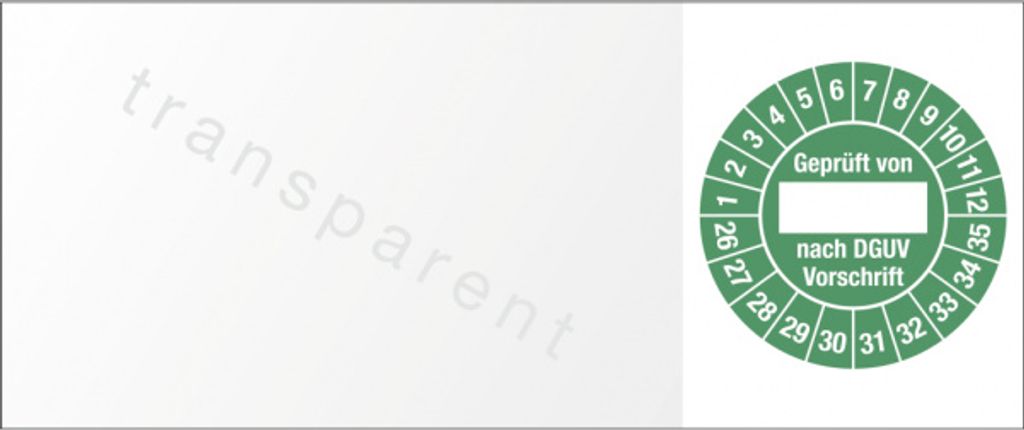 Dreifke Kabelprüfplakette von nach DGUV...,2026-2035, Folie, 60x25 m...