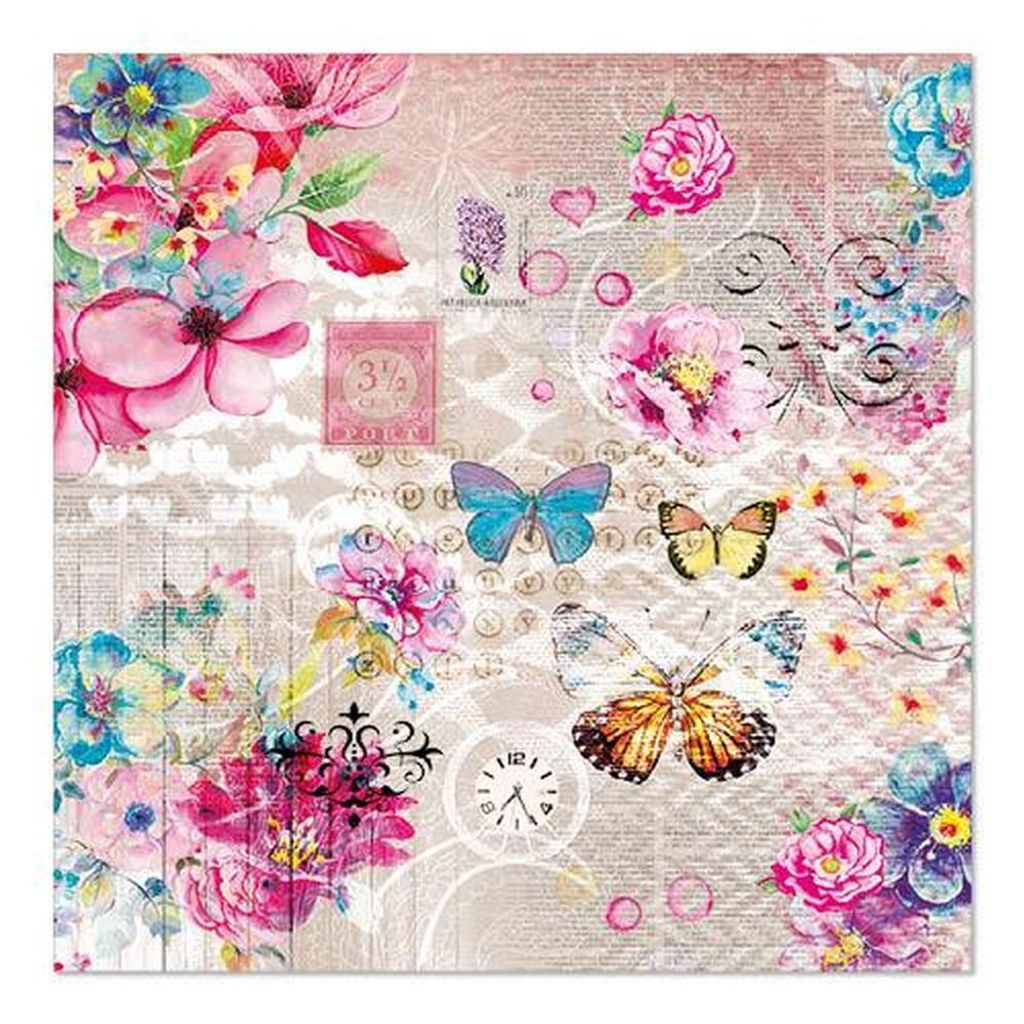 Papstar Servietten, 3-lagig 1/4-Falz 33 x 33 cm "Nora" 10 x 20 Stück