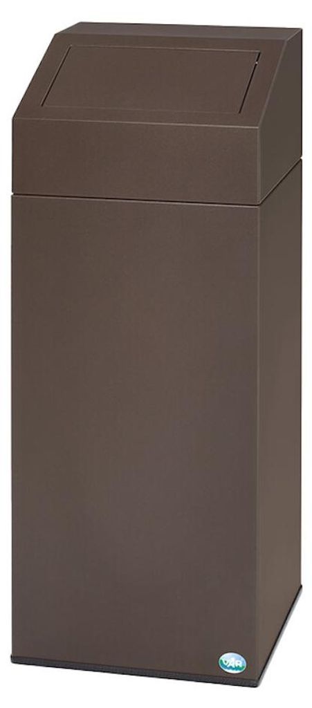 Selbstlöschender Wertstoffsammler "Biomüll" | 82 Liter, HxBxT 89x38x38cm | Verzinkter Stahl | Braun