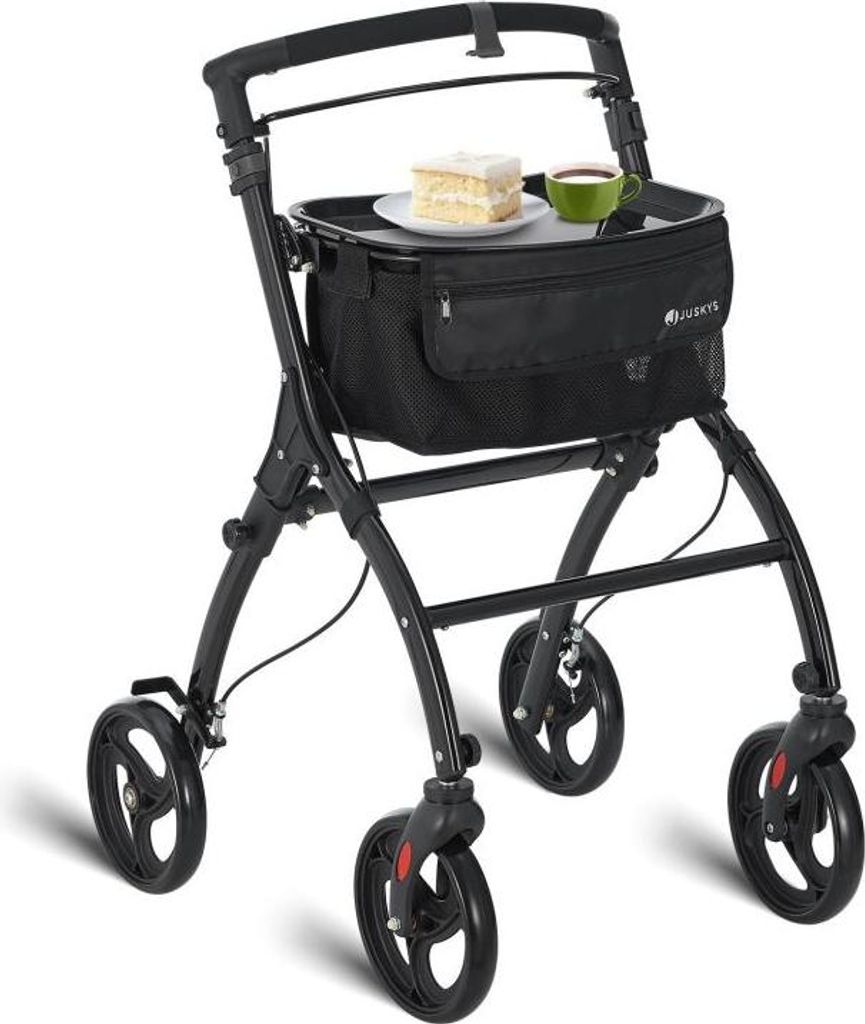 Juskys Indoor Rollator Aktiv – torba i tacka – wąski i Zdjęcie produktu 
