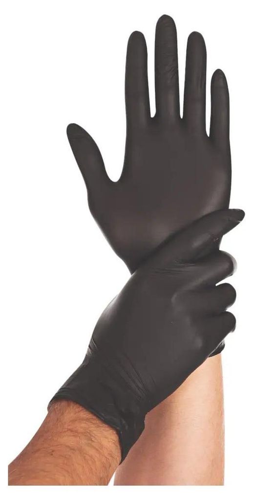 HYGOSTAR Nitril Handschuh "DARK" L schwarz puderfrei 100 Produktbild 
