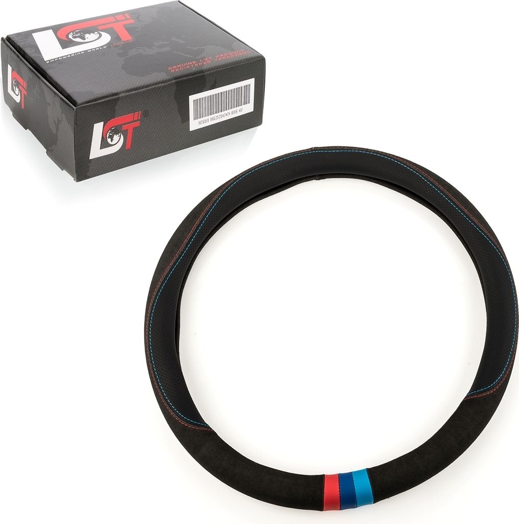 Lenkradbezug Ø 38 cm 15 Zoll schwarz rot blau für KIA für HYUNDAI für DAEWOO