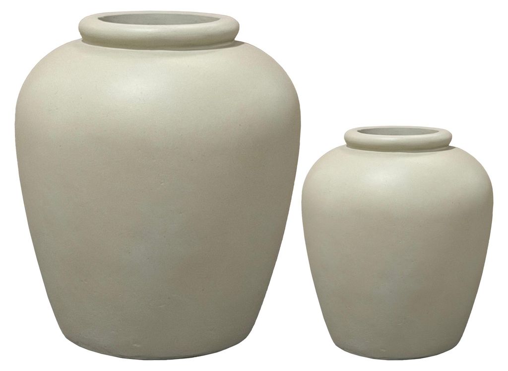 Provencelia Beton Pflanzkübel Origin Beige, frostbeständig, Outdoor, Terrasse, winterfest, Garten, modern