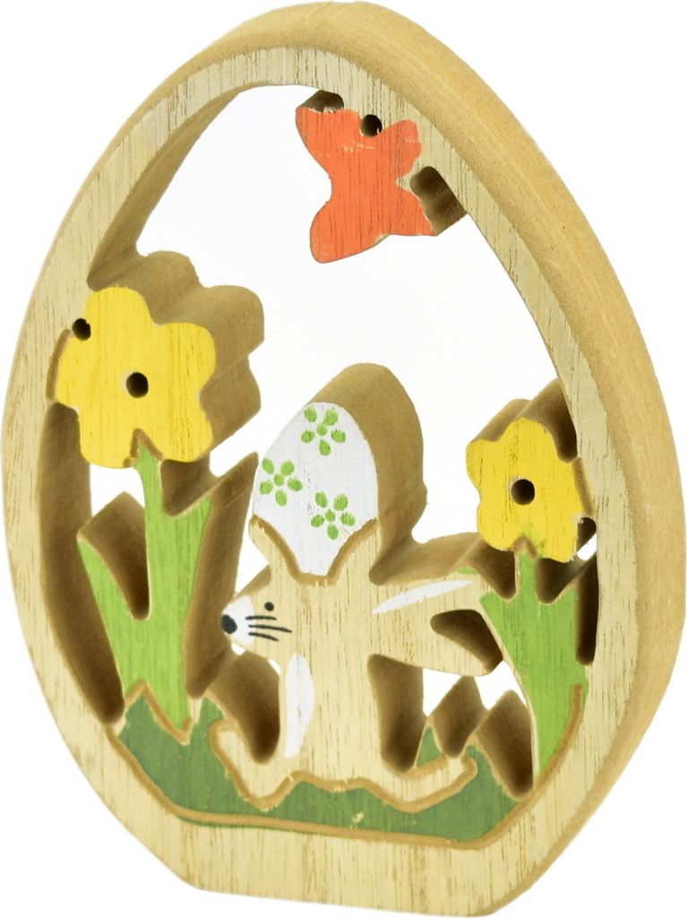 Ei mit Hase 15x11 cm