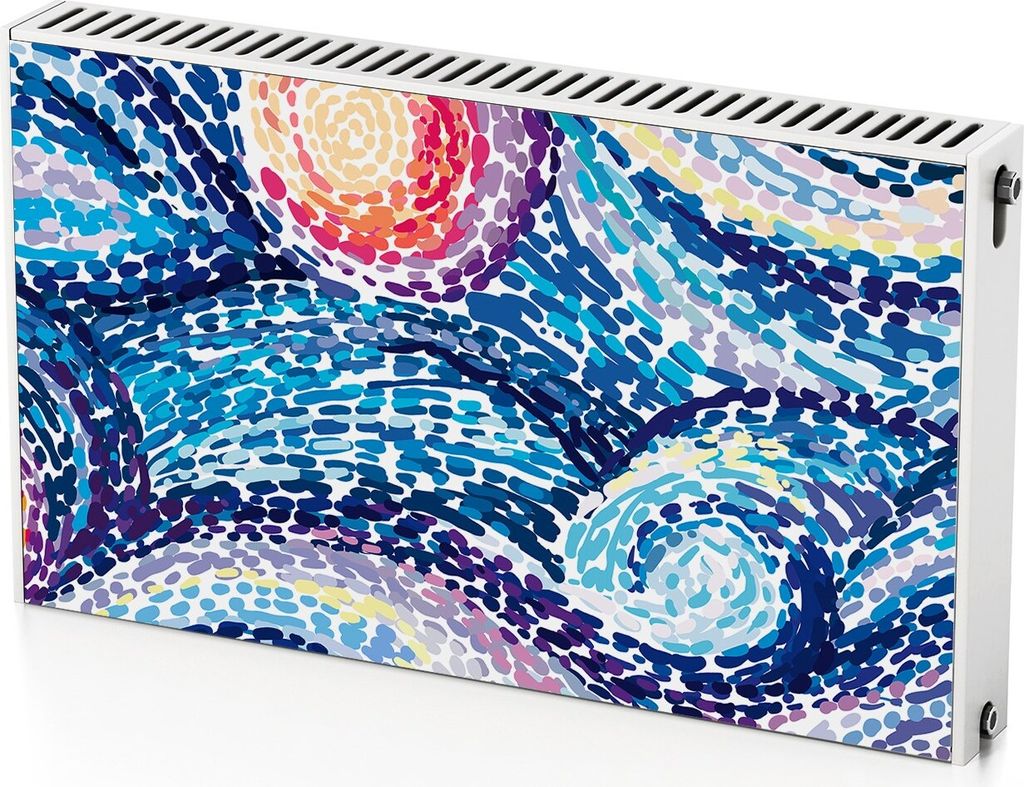 Himmel – Magnetische Heizkörperabdeckung – 100x60 cm – Magnet Heizkörperabdeckung – 3D Würfel – Heizkörperverkleidung – Magnetische...