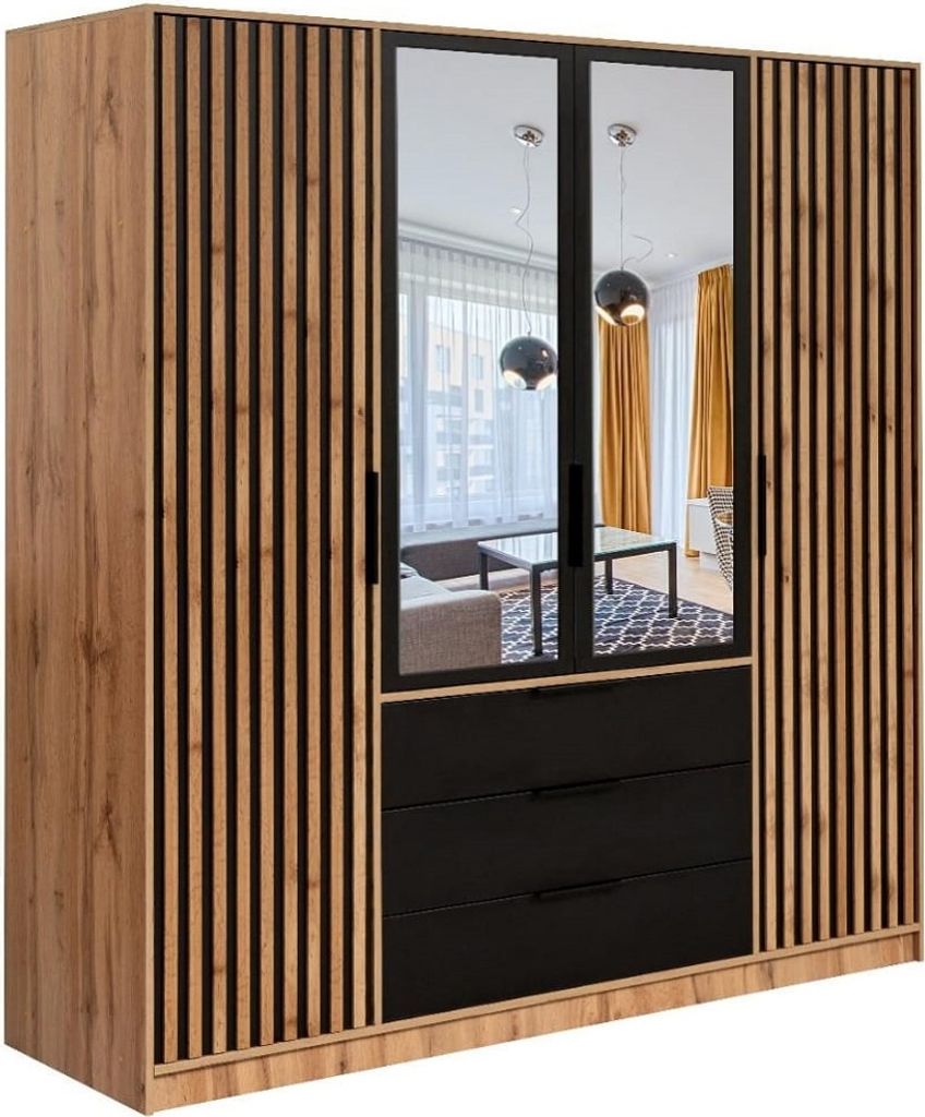 Kleiderschrank BALI LUX D4 Schrank , Garderobe - Spiegel