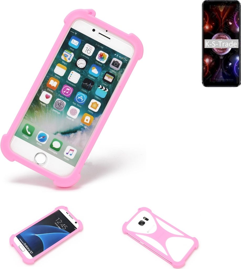 K-S-Trade Handy Hülle kompatibel mit Asus ROG Phone 5s Schutz Hülle Bumper Silikon Schutz Hülle Cover Case Silikoncase Silikonbumper TPU Softcase