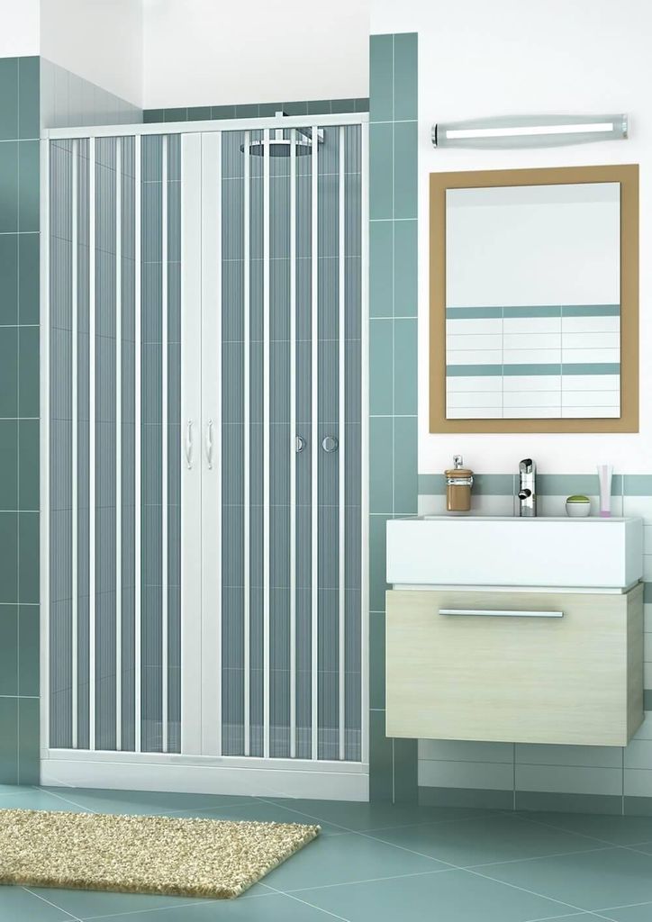 Nischen-Duschkabine Vergine 100 cm aus PVC mit Produktbild 