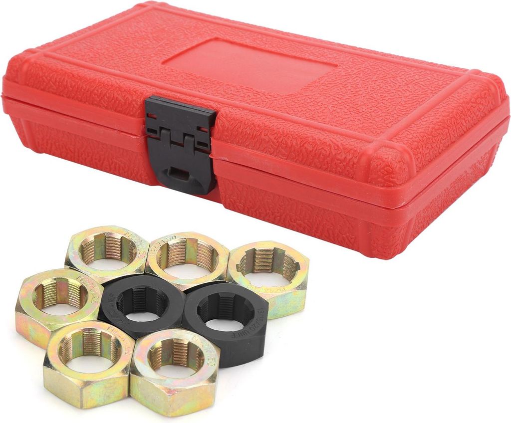 8-teiliges Schraubengewinde-Reparaturset für Achsspindel, fraktionierter metrischer Kohlenstoffstahl, mit tragbarem Aufbewahrungswerkzeugkoffer
