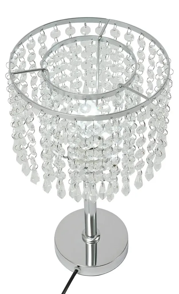 Lampe de table en verre blanc design épuré pour ampoule E27 modèle Oslo