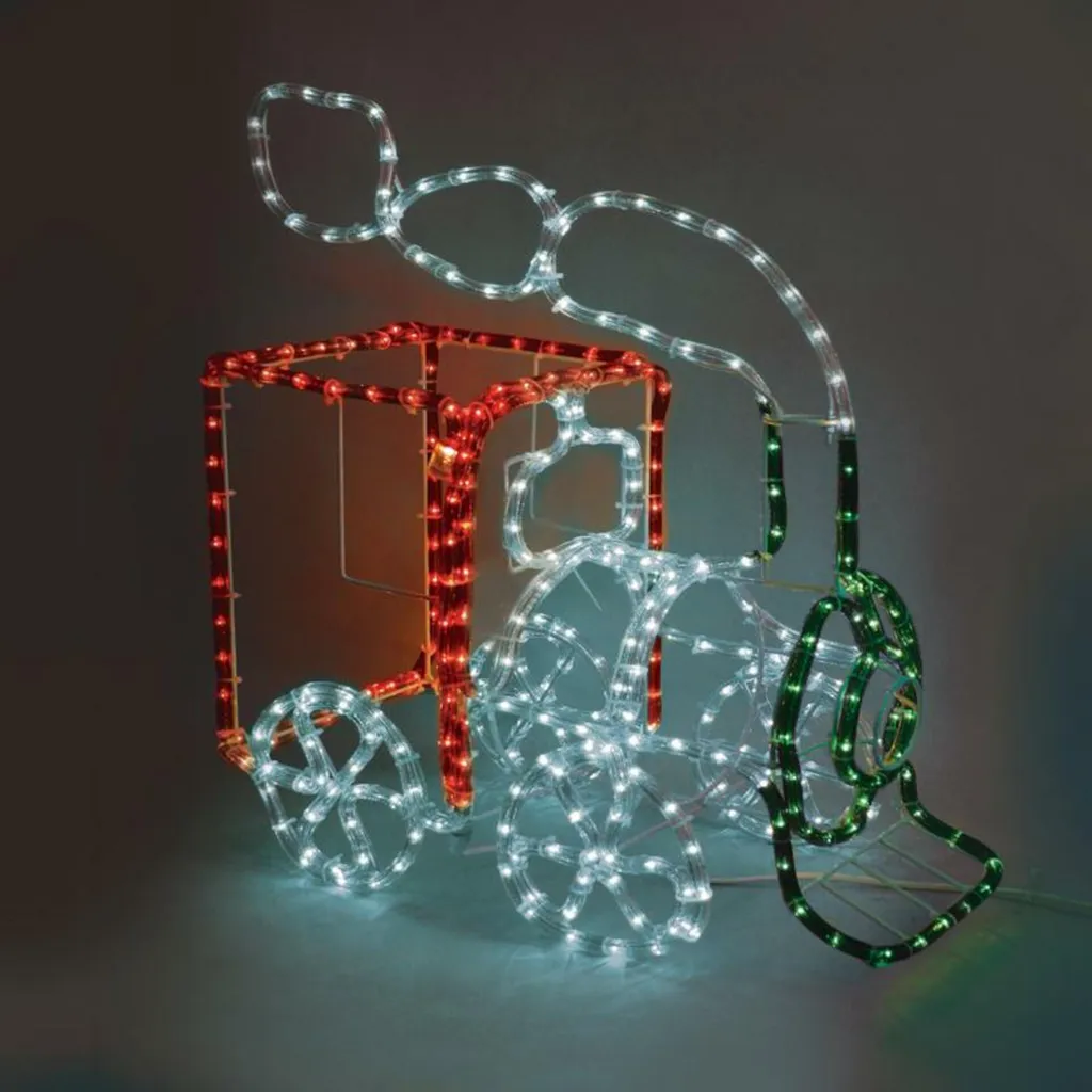 Illumination Noël Extérieure Locomotive 288 LED Multicolore pour Jardin