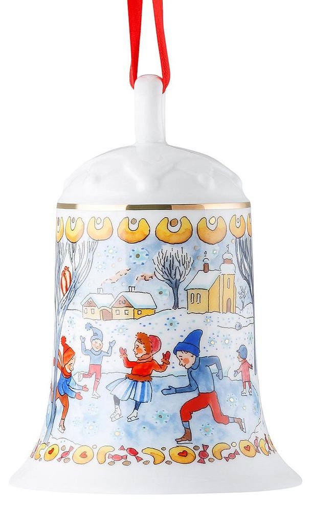 Hutschenreuther Sammelkollektion 2018 Winterfreuden Porzellanglocke 12cm
