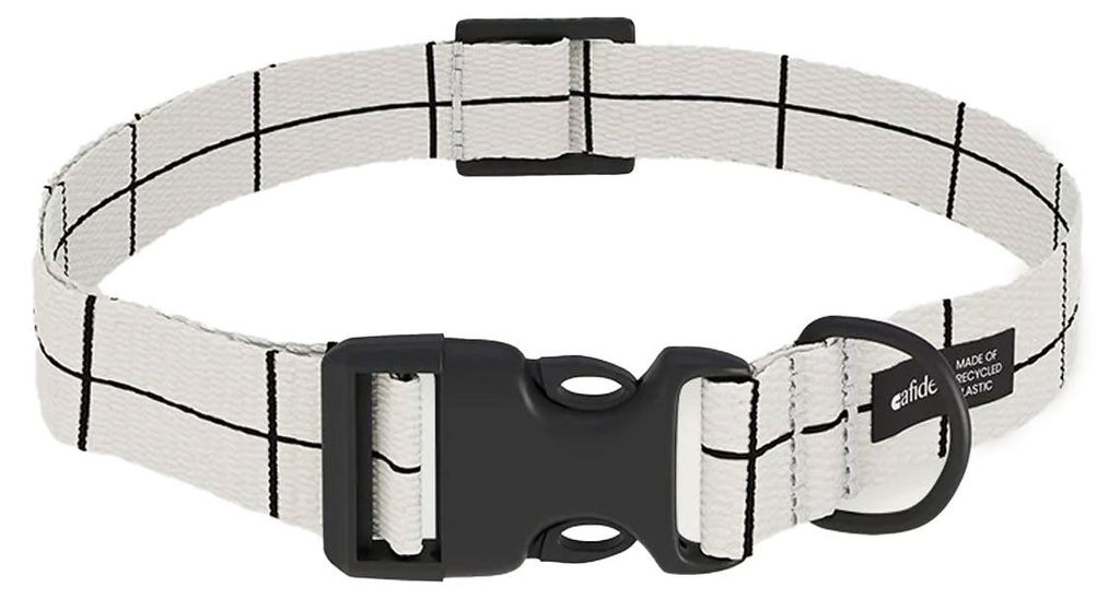 Juno Hundehalsband Beige Linie S – verstellbares Halsband für Hunde & Welpen, leicht & langlebig, minimalistisches Design, sicherer Sitz