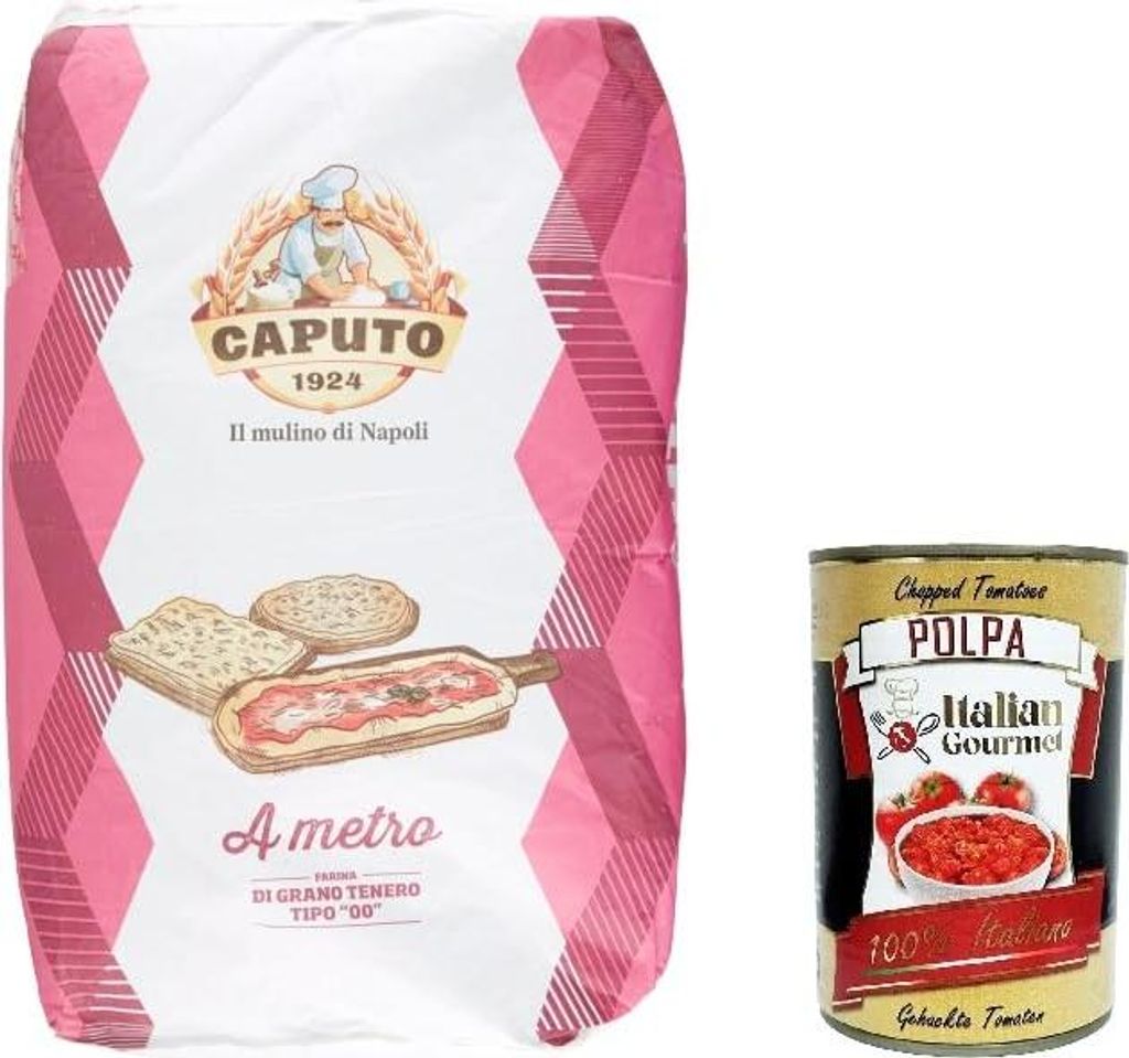 Caputo a metro Farina di Grano Tenero Tipo "00" Meterware Weichweizenmehl Typ „00“ 25 kg+ Italian Gourmet polpa 400g